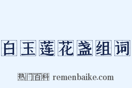 白玉莲花盏组词是什么意思的图片